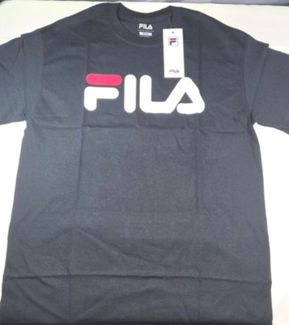 Fila Men's Classic Logo Short Sleeve Crew Neck T-Shirt In Black